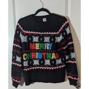 Holiday Time Children Ugly Christmas Sweater Merry Christmas Small 4-6